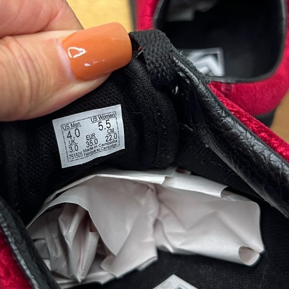 Vans Old Skool Velvet Parisian Night Sneaker Velvet Pack Cerise Red/Black 5.5 - Picture 10 of 11